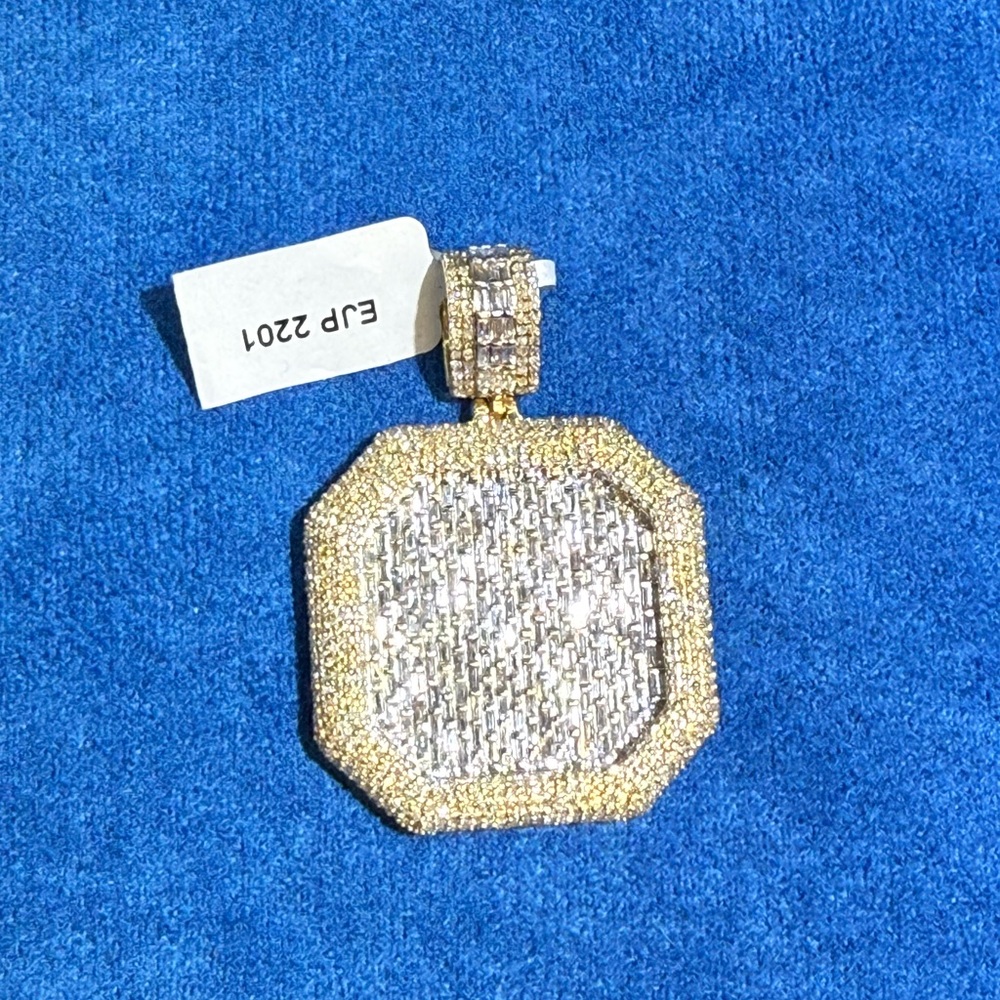 Gold and Silver Diamonds Pendant